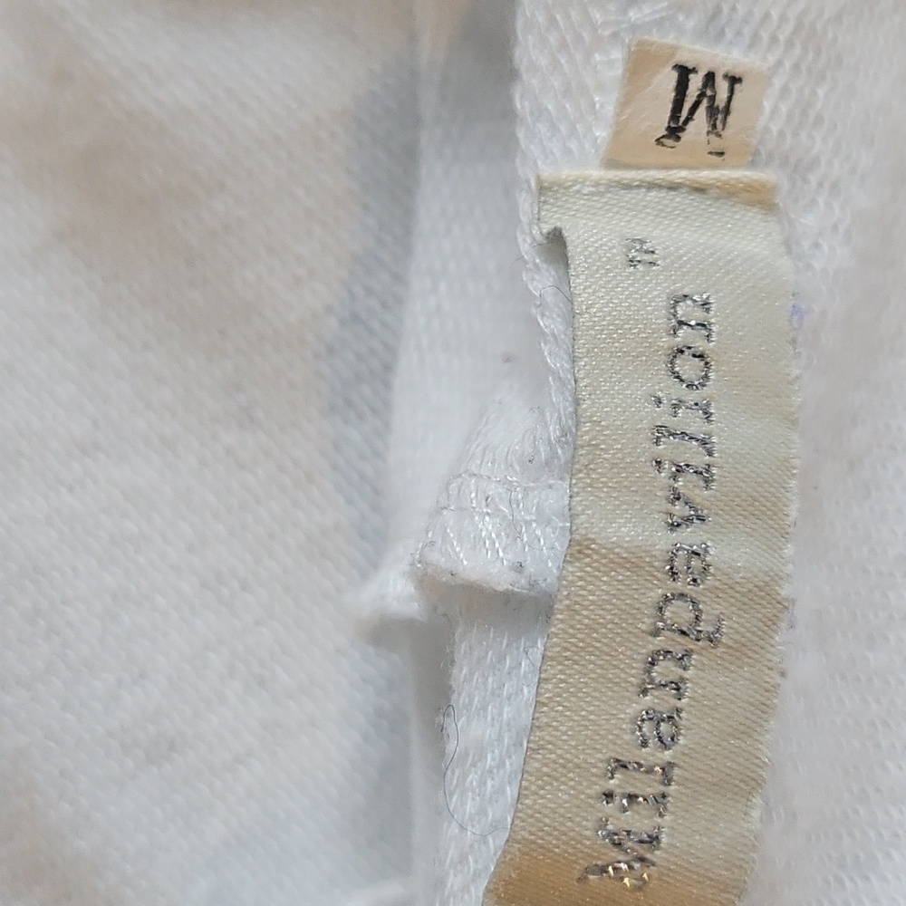 Milanpavilion White Cropped Hoodie Size M - Picture 6 of 6